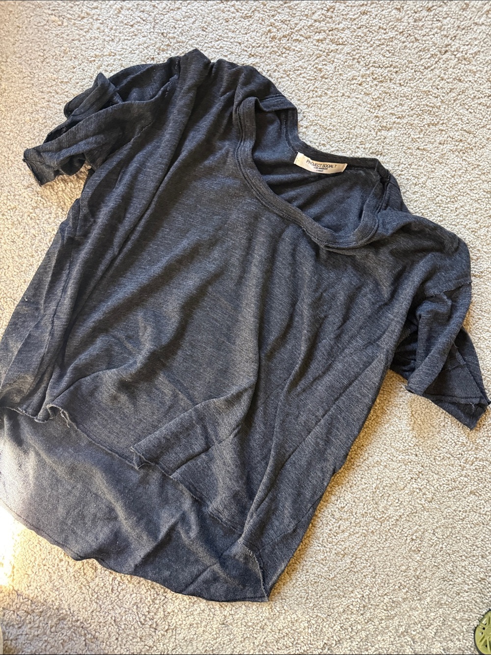 Project social charcoal Scoop Neck Lightweight Tee